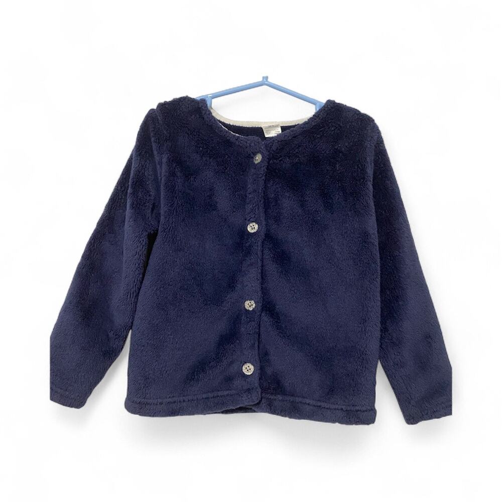 Carters Toddler Girls Sherpa Glittery Button Jacket 5T